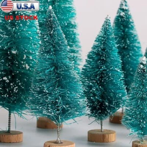 Miniature Artificial Christmas Tree Small Snow Frost Trees Pine Trees Home Decor - Picture 1 of 17