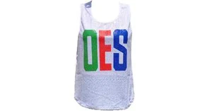 ORDER OF EASTERN STAR SLEEVELESS SEQUENCE SHIRT OES WHITE DRESS CASUAL TEE S-3X - Picture 1 of 1