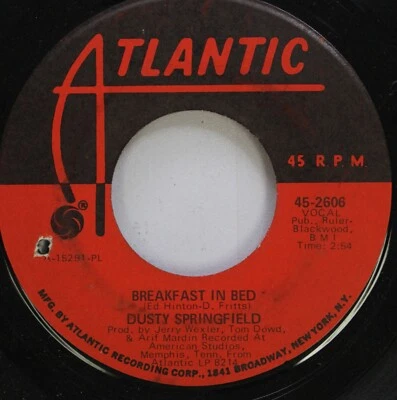 Soul 45 Dusty Springfield - Breakfast In Bed / Don'T Forget About Me On Atlantic - Image 1 of 2