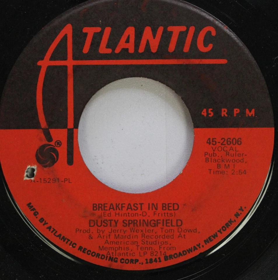 Soul 45 Dusty Springfield - Breakfast In Bed / Don'T Forget About Me On Atlantic - Image 1 of 2