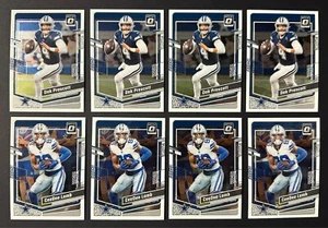 Dak Prescott CeeDee Lamb 8 Card Lot 2023 Panini Donruss Optic Football Cowboys - Picture 1 of 2