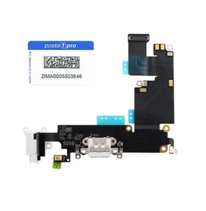 FLAT DOCK CONNETTORE RICARICA IPHONE 6 PLUS 5,5"MICROFONO JACK AUDIO BIANCO - Imagen 1 de 3