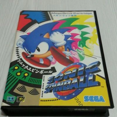 Sonic Spinball Mega Drive MD Genesis Used Japan Pinball Boxed Tested Working - Image 1 of 4