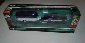 2021 MAISTO TO & GO - 1965 BUICK RIVIERA PURPLE & WHITE / CAMPER TRAILER 1:64 - Picture 1 of 3