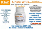 200 Gram Bottle Alpine WSG Water Soluble Granule Insecticide Kill Ant Roach etc