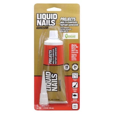PPG-LIQUID NAILS Liquid Nails LN-700 4 Small Projects and Repairs Adhesive 4 oz. (Pack of 6)