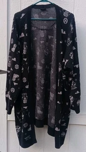 Disney Pixar Up Jacquard Strickjacke Damen Torrid 4 schwarz & grau Longpullover LESEN - Bild 1 von 13