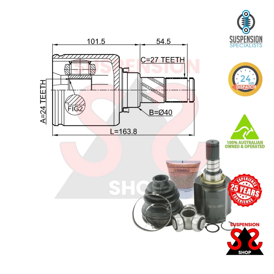 Front Axle Left Lh Cv Joint Kit, Drive Shaft Suit NISSAN Serena 2.0 39101-JN01A - Image 1 of 1