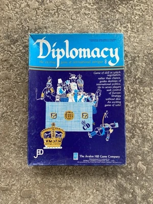 Diplomacy Board Game Vintage Complete Avalon Hill 1976 Bookcase Game No. 819 - Image 1 of 4