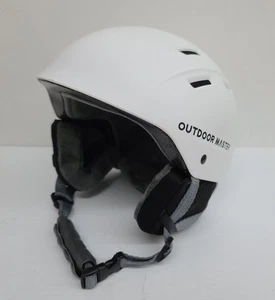 OutdoorMaster Kelvin II Ski Helmet, Matte WHITE , Unisex Men Women Medium - Picture 1 of 7