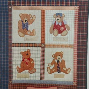 Country Appliques OLD BEARS CA-97 Quilt Wall Hanging & Pillow Pattern 1996 - Picture 1 of 3