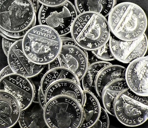 Canada 5 Cents Prooflike PLs 1963 to 1966  Lot of 40 Unc - Bild 1 von 1