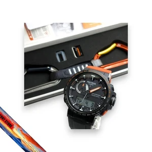 CASIO PRW-60YJP-1JR PRO TREK PETZL Collabo Climber Line Orange Black Men's Watch - Picture 1 of 6