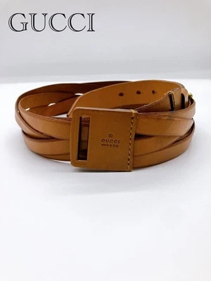 Rare GUCCI 109969 Leather Belt Size 75 30 Brown Women's Fashion Accessory - Image 1 of 4