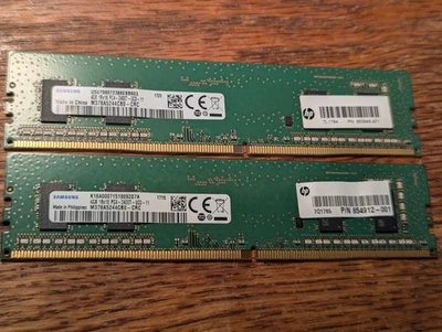 2pics Samsung 4GB DDR4 1Rx16 PC4-2400T-UC0-11 M378A5244CB0-CRC - Image 1 of 2