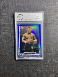 Mike Tyson Blue Numbered 010/125 Topps Chrome Boxing AA-Grading 8 NM - Mint - Picture 1 of 2