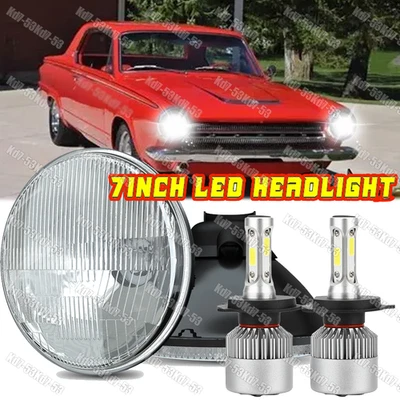 Faros LED redondos de 7 pulgadas para Dodge Dart 1964 1965-1976 haz alto A++ Foto 1 de 4