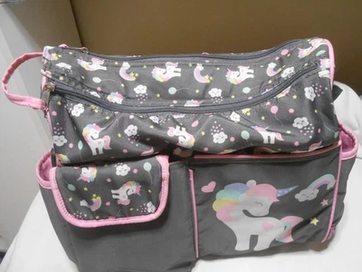BOLSO DE PAÑALES BABYBOOM UNICORNIO ROSA BRILLO 7 BOLSILLOS 👶 BONITO Foto 1 de 4
