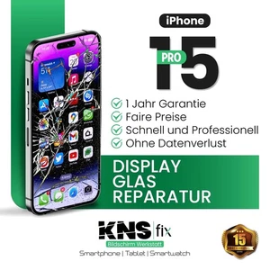 iPhone 15 Pro Frontglas Reparatur Displayglas Tausch ✅ 24 Stunden | Günstig! - Bild 1 von 5