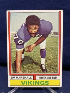 1974 Topps Minnesota Vikings #377 Jim Marshall - Picture 1 of 2