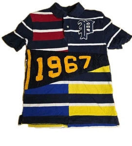 Polo Ralph Lauren Patchwork Cotton Mesh Polo Shirt Boys size Medium 10-12 - Picture 1 of 6