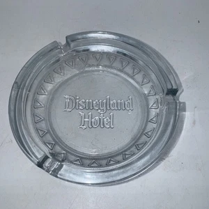 Vintage Disneyland Hotel Clear Glass Ashtray 4" Diameter - Disney Collectible - Picture 1 of 2