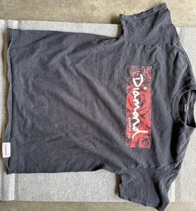 Y2K Diamond Supply Co. Logo T-shirt Skateboarding Men’s Meidum Black Roses - Picture 1 of 8