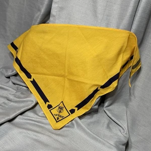 Vintage Cubs Scouts BSA Yellow Bandana Neckerchief Scarf - Picture 1 of 3