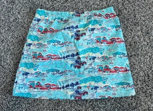 Vineyard Vines St. Barth's Island Print 100% Cotton Skirt Girl's Size 14 - Picture 1 of 7