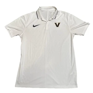 Polo Nike Pro Dri-Fit Vanderbilt Commodores bianca manica corta taglia media - Foto 1 di 7
