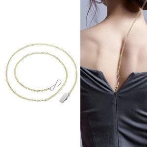 Tirante per aiuto alla cerniera, estrattore per cerniera con clip, oro - Foto 1 di 6