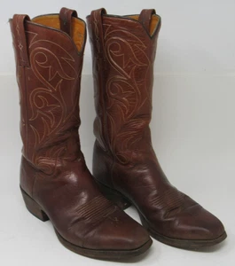 VINTAGE Lucchese Spanish Collection 1336 Herren Stiefel 8.5D Braun Leder Spanien - Bild 1 von 16
