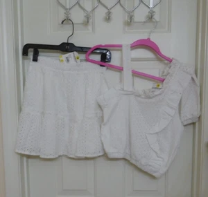 NWT 2pc Shade Critters Resort Wear White Eyelet Top & Skirt Set sz 14 - Picture 1 of 3