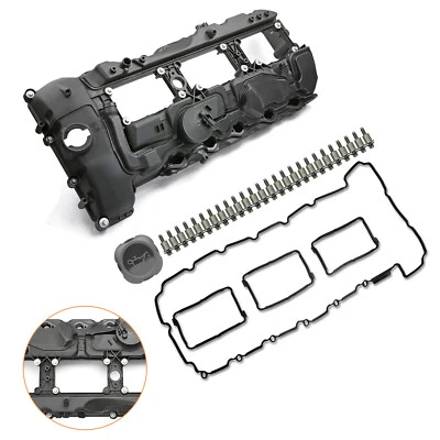 Valve Cover w/ Gasket+Cap 11127570292 For BMW N55 135i 335i 535i 640i 740i - Image 1 of 4