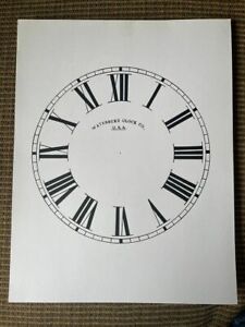 Waterbury Clock Co. Replacement Clock Face, Roman Numeral