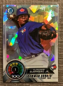 2018 Bowman Chome Vladimir Guerrero Top 100 Atomic Refractor /150 #BTP-1 Jays - Picture 1 of 3