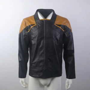 Picard 3 Captain Riker Red Geordi Gold Blue Leather Jackets  Starfleet Costumes - Picture 1 of 15