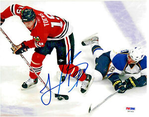 Jonathan Toews Chicago Blackhawks Autographed 8 x 10 Hockey Photo PSA/DNA Coa