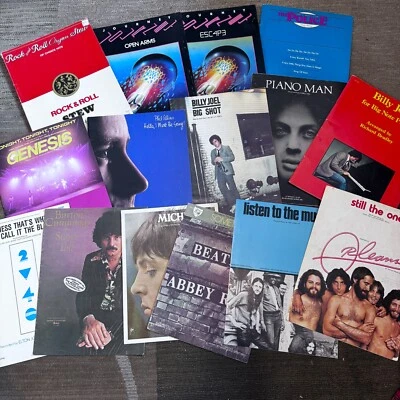 Libri spartiti rock vintage Beatles, Journey, Genesis, Billy Joel, Doobie Bros - Immagine 1 di 4