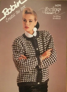 ROBIN * FEELINGS CHUNKY * LADY'S JACKET KNITTING PATTERN * 14291 - Picture 1 of 1
