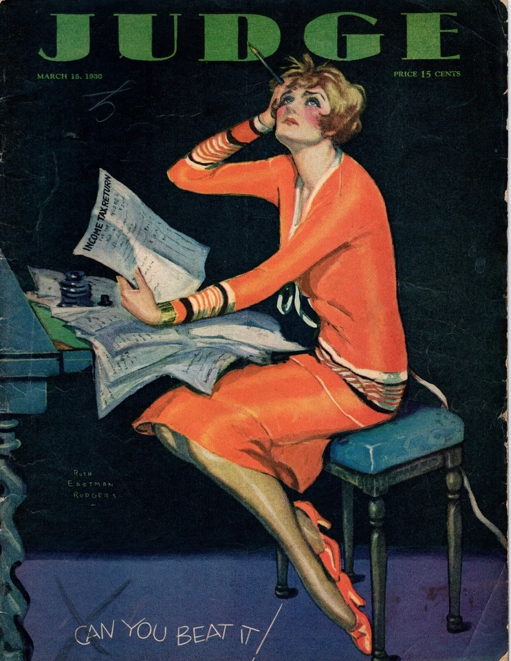 Vintage Judge Magazine March 15, 1930  ~ Can You Beat It ~  H - Image 1 of 1