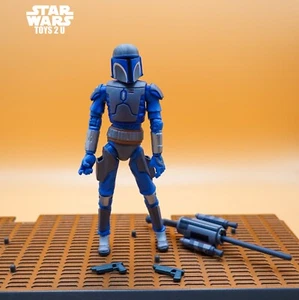 STAR WARS FIGURE 2008 ANIMATED CLONE WARS MANDALORIAN WARRIOR ** - Picture 1 of 1