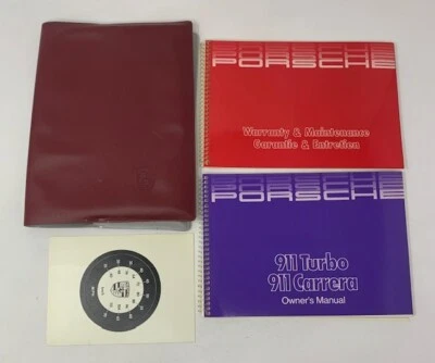 Porsche 911 Turbo 1988 manual del propietario y libro de garantía - original de fábrica Foto 1 de 2
