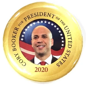 Botón de campaña fotográfica para presidente Cory Booker 2020 - Imagen 1 de 1