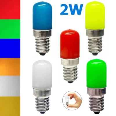 2W Refrigerator LED Lamp Light Bulb E14 E12 Green Indicator 220V Ac Freezer 20W - Image 1 of 4