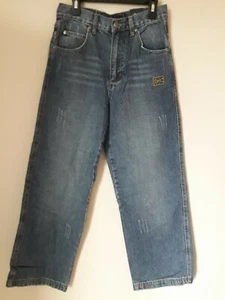 Pantaloni jeans Phat Farm ragazzo vintage leggeri invecchiati denim lavaggio pietra nuovi con etichette taglia 10 - Foto 1 di 7