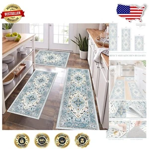 Elegant Non-Slip Kitchen Runner Rugs Set of 3 - Cozy Washable Mats for All Rooms - Picture 1 of 9