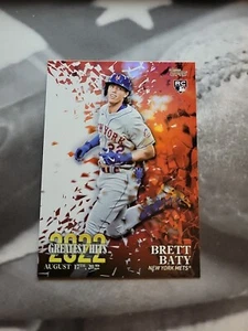 2023 Topps Series 1 2022's Greatest Hits Blue #22GH-3 Brett Baty RC Rookie - Picture 1 of 2