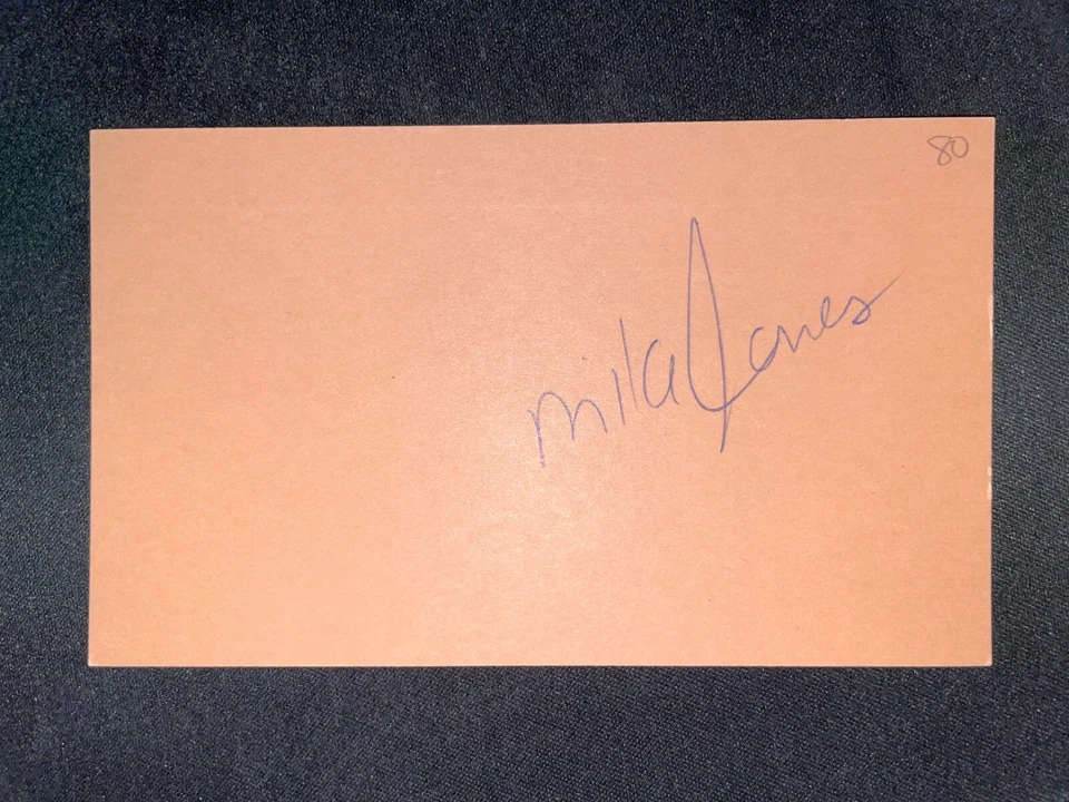 1980 ROYALS: Mike Jones, SIGNED 3x5 (BSJ) - Image 1 of 1
