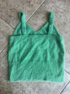 Camiseta sin mangas FRESHMAN 1996 para mujer verde tejida talla grande suave difusa usada en excelente estado - Imagen 1 de 3